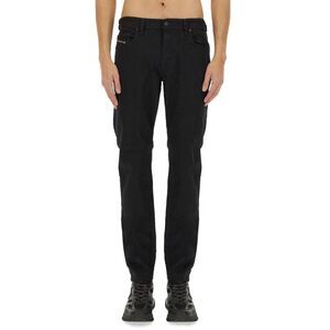 DIESEL Men's Straight Leg Denim Jeans Men BLACK Pants